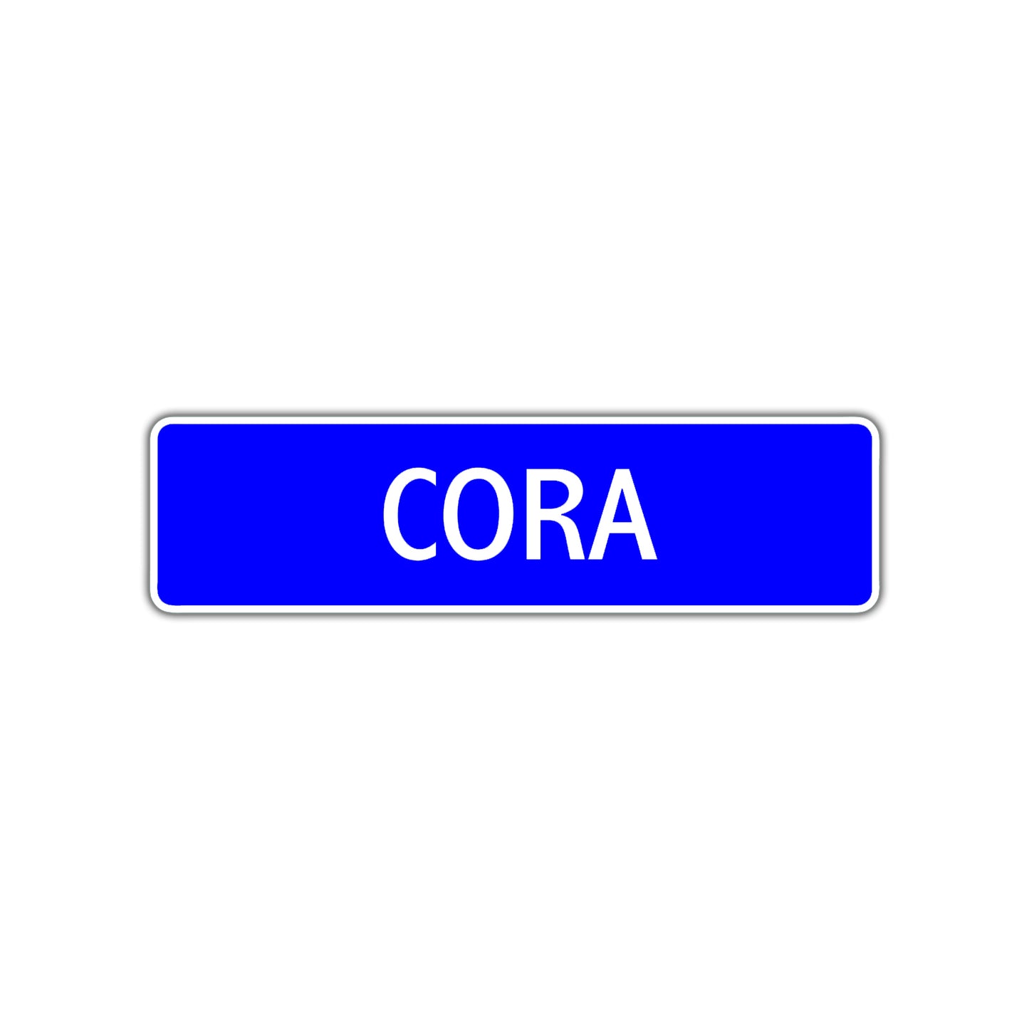 Cora Street Sign Children Name Room Plate