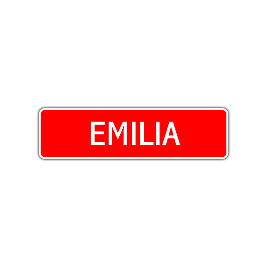 Emilia Street Sign Children Name Room Plate