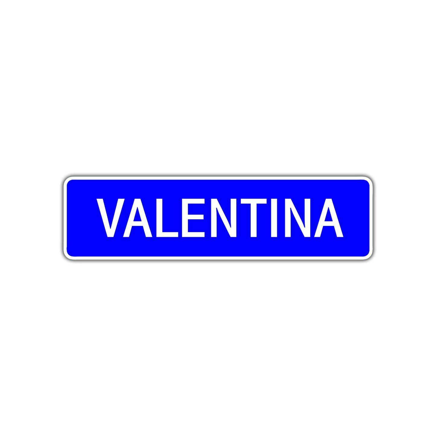 Valentina Street Sign Children Name Room Plate