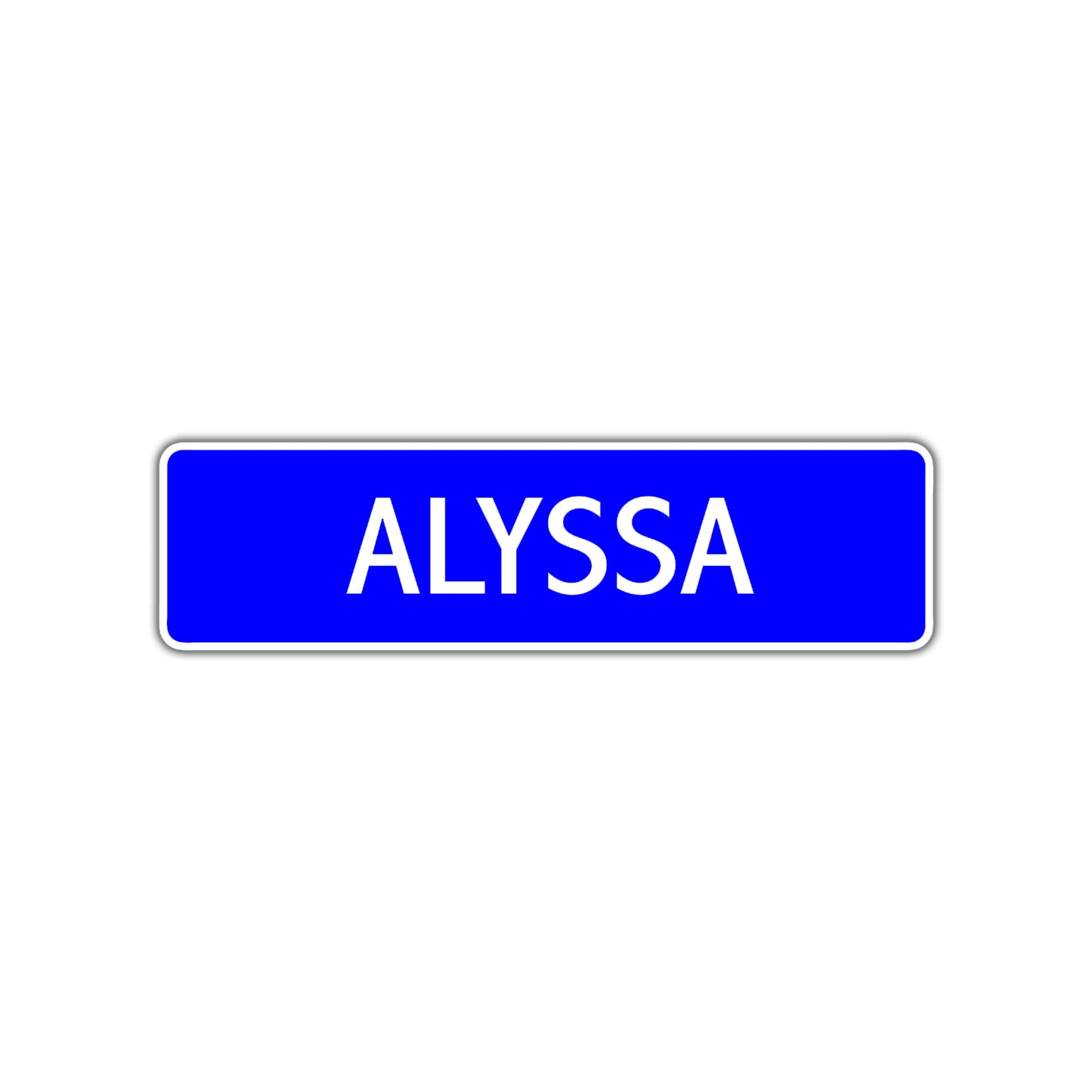 Alyssa Street Sign Children Name Room Plate
