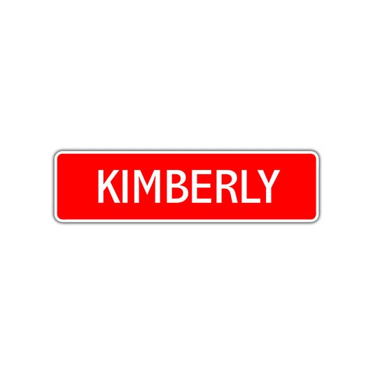 Kimberly Street Sign Children Name Room Plate