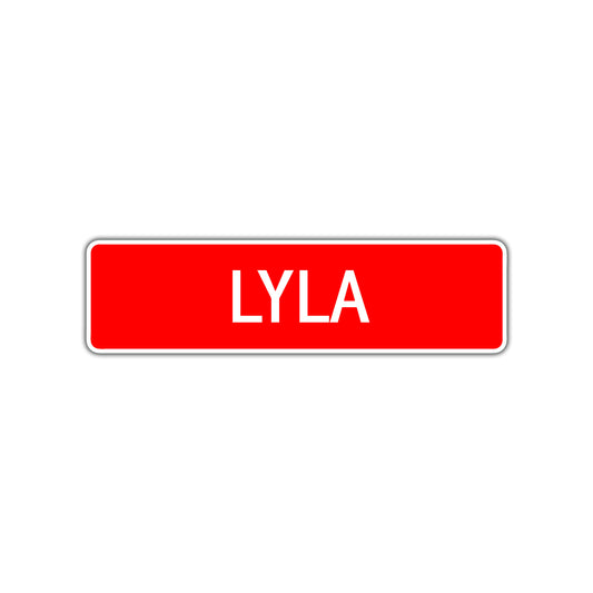 Lyla Street Sign Children Name Room Plate