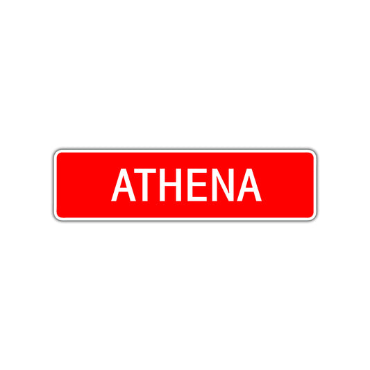 Athena Street Sign Children Name Room Plate