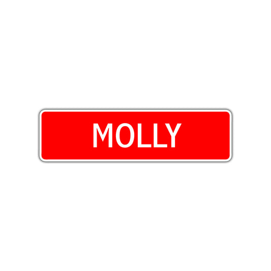 Molly Street Sign Children Name Room Plate