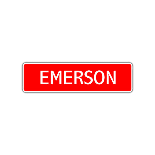 Emerson Street Sign Children Name Room Plate