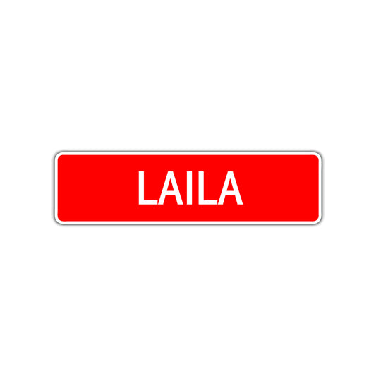 Laila Street Sign Children Name Room Plate
