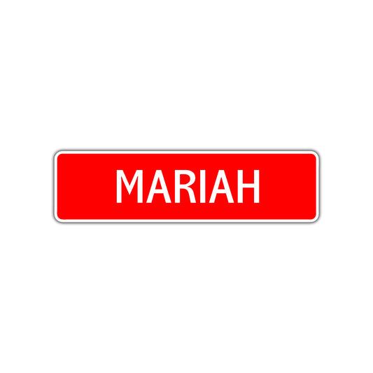 Mariah Street Sign Children Name Room Plate