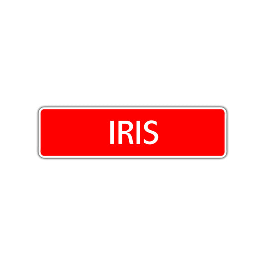 Iris Street Sign Children Name Room Plate