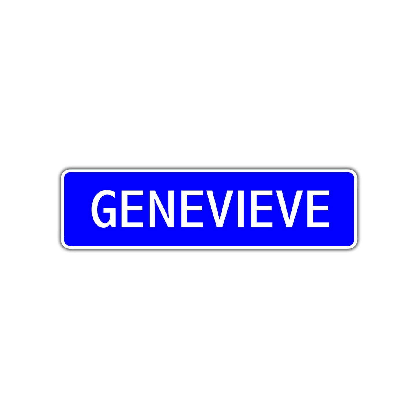 Genevieve Street Sign Children Name Room Plate