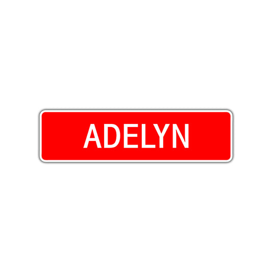 Adelyn Street Sign Children Name Room Plate