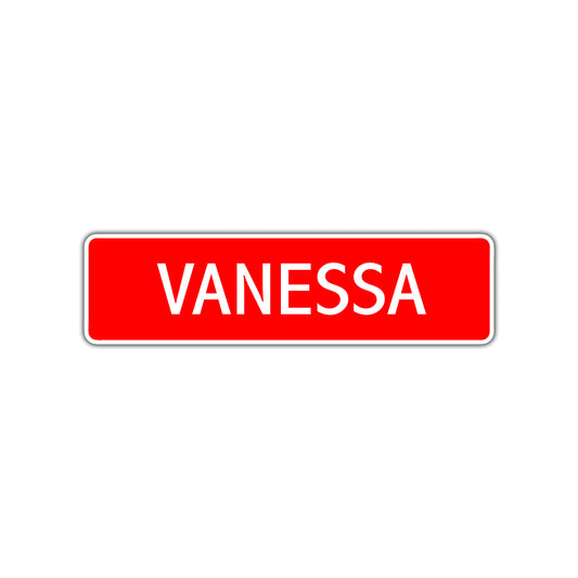 Vanessa Street Sign Children Name Room Plate