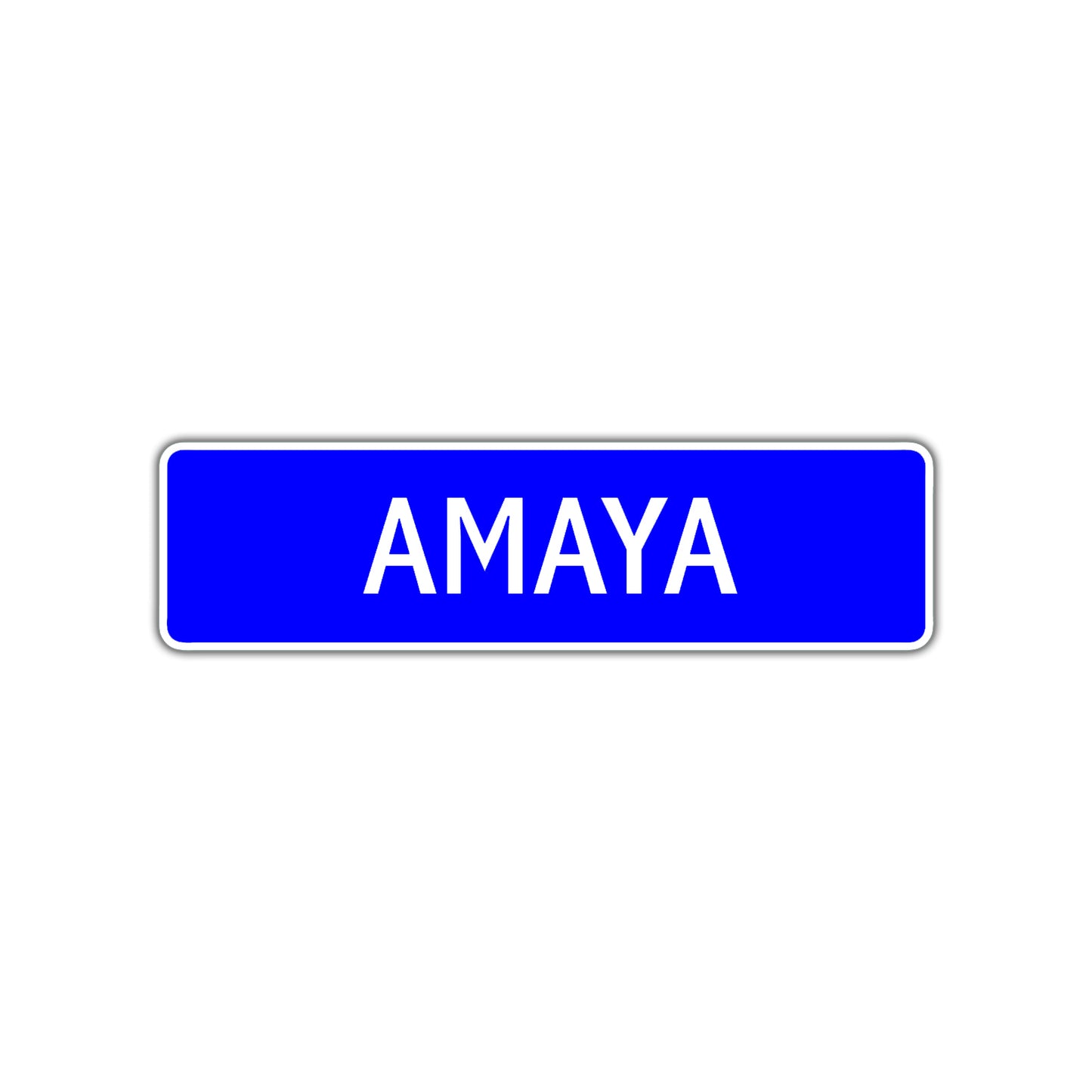 Amaya Street Sign Children Name Room Plate