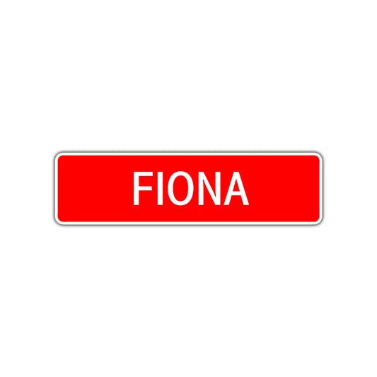 Fiona Street Sign Children Name Room Plate