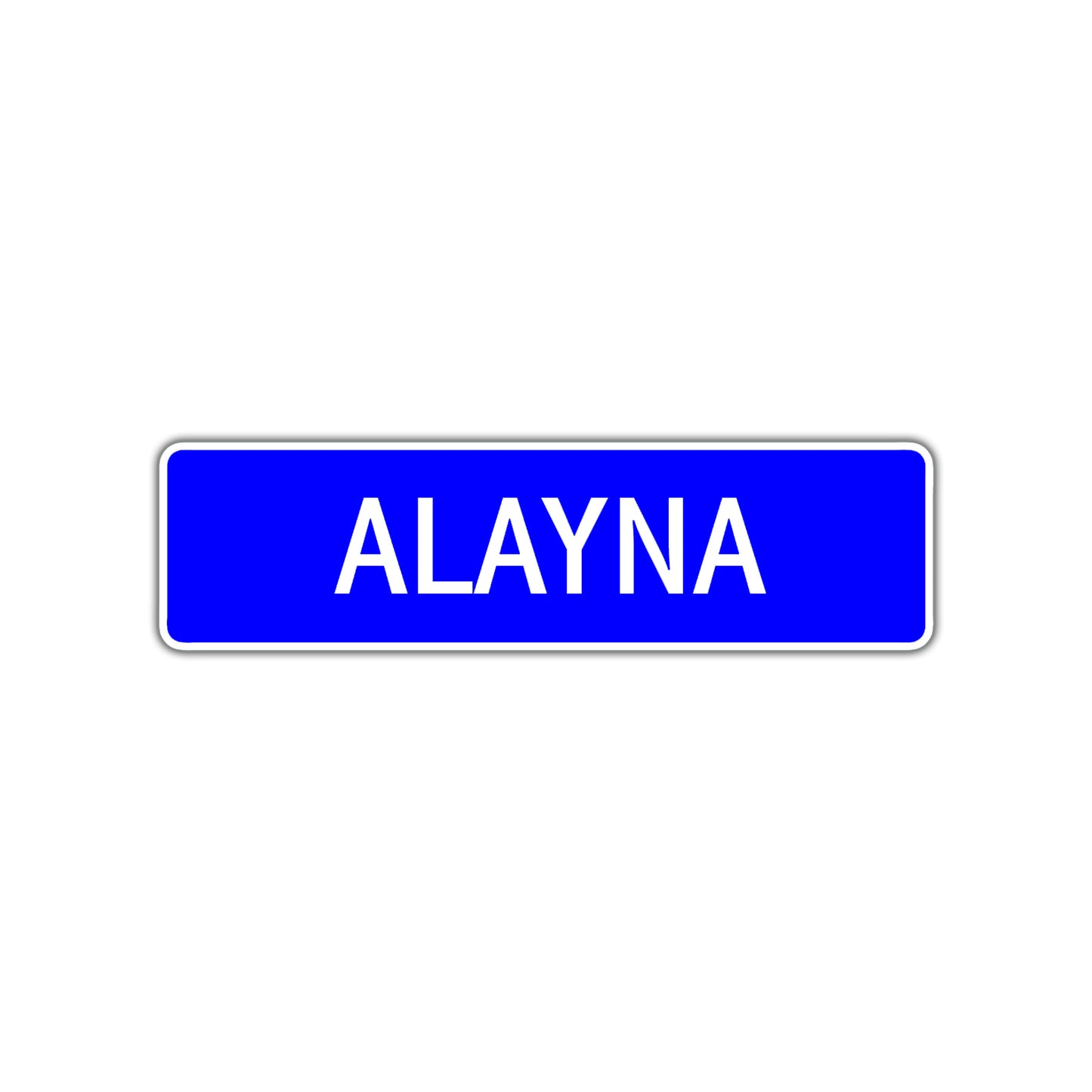 Alayna Street Sign Children Name Room Plate