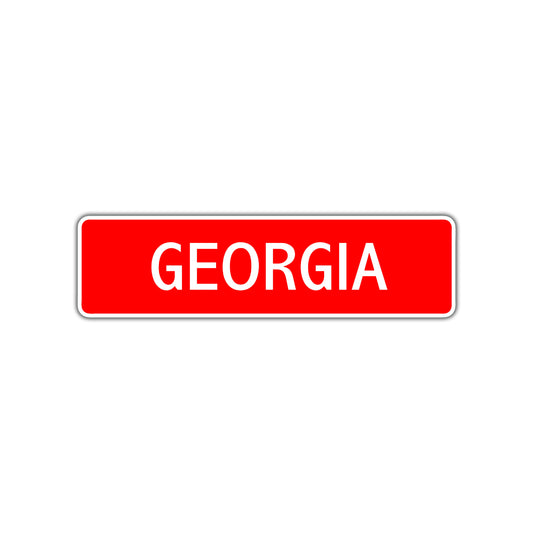 Georgia Street Sign Children Name Room Plate