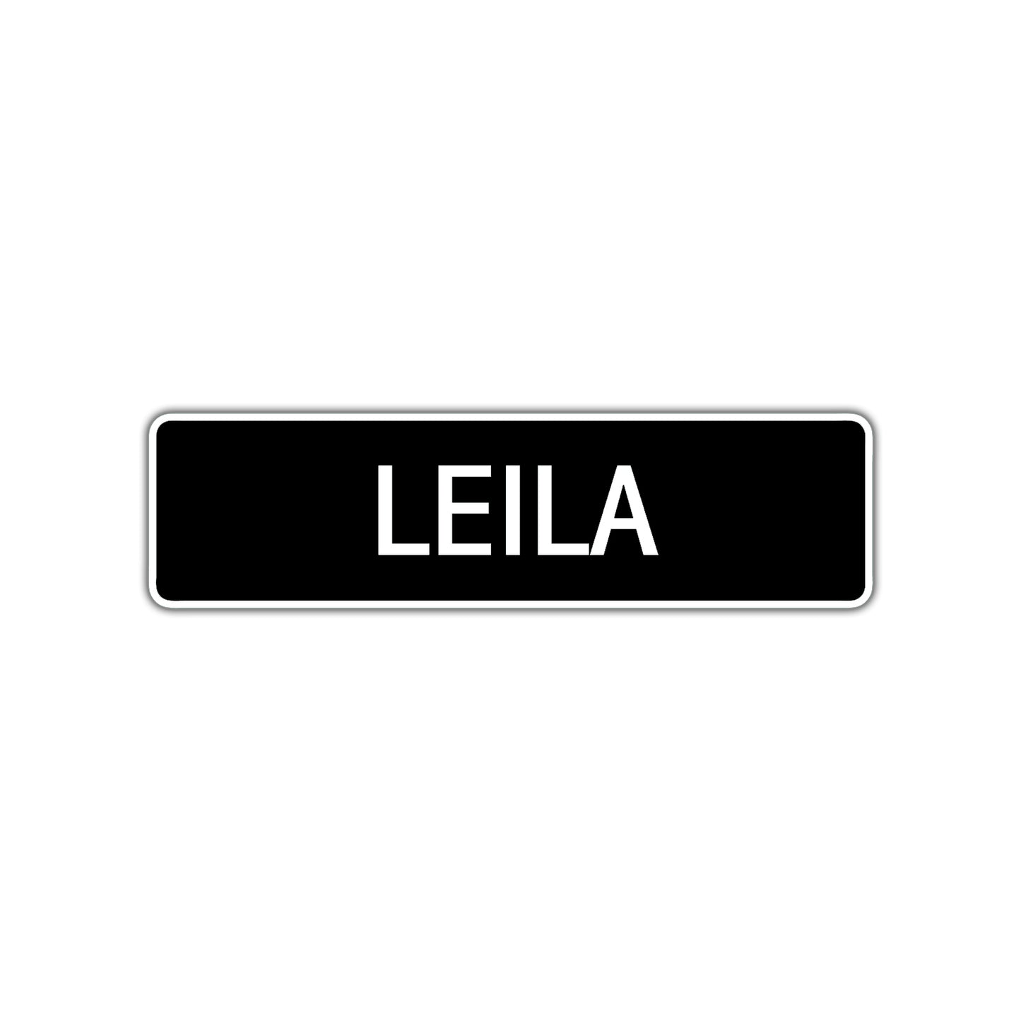 Leila Street Sign Children Name Room Plate