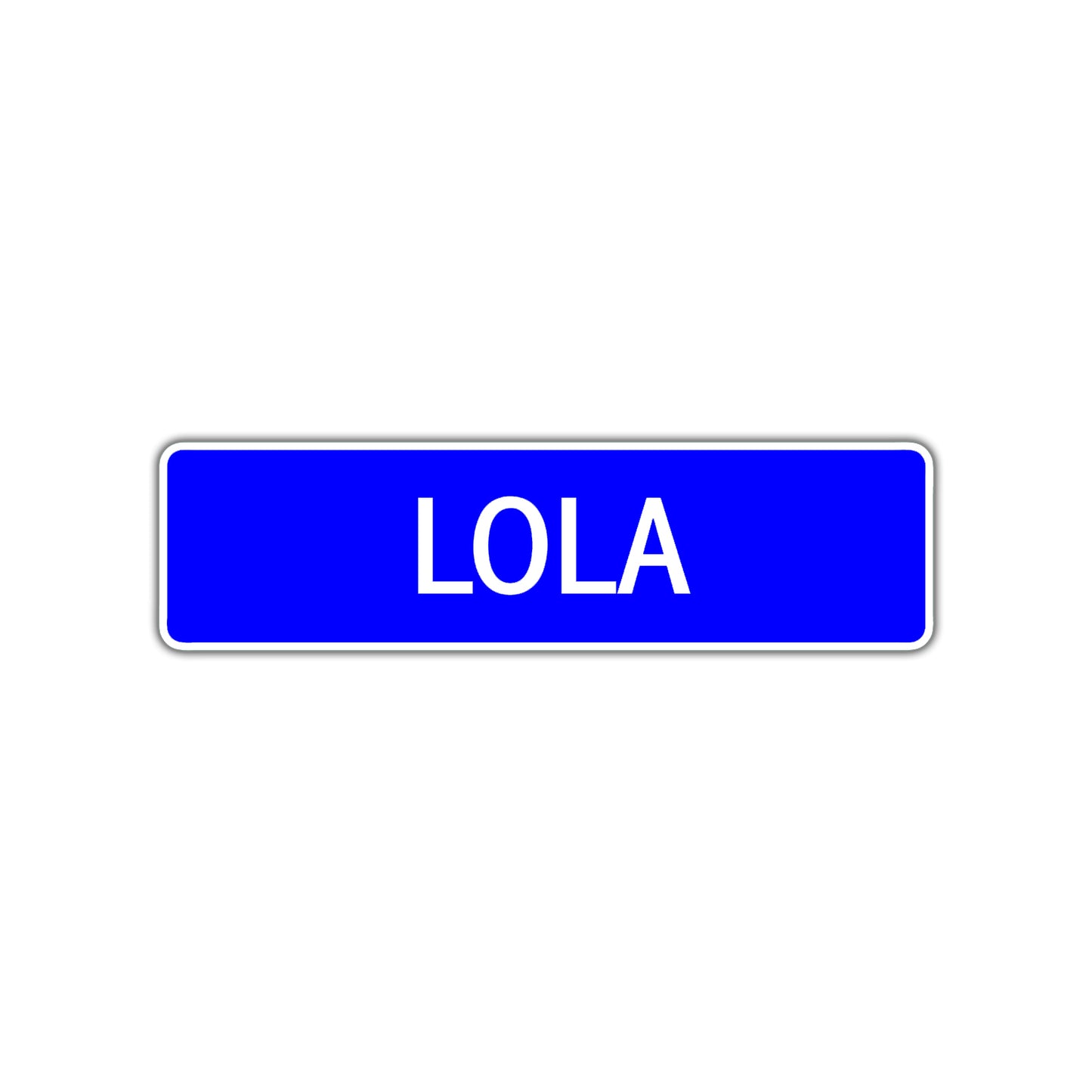 Lola Street Sign Children Name Room Plate