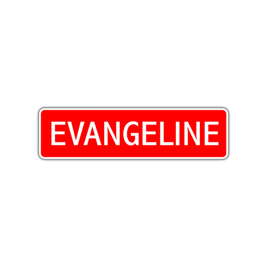 Evangeline Street Sign Children Name Room Plate