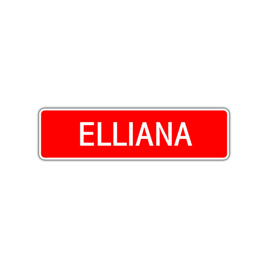 Elliana Street Sign Children Name Room Plate