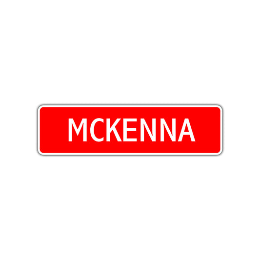 McKenna Street Sign Children Name Room Plate