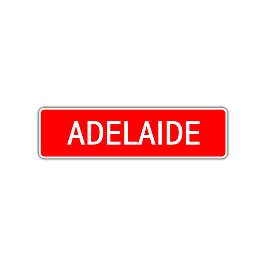 Adelaide Street Sign Children Name Room Plate