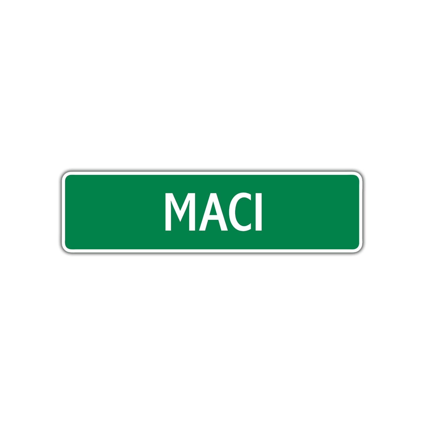 Maci Street Sign Children Name Room Plate