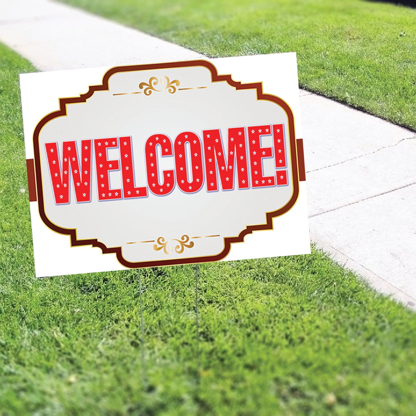 Welcome Coroplast Printed Yard Sign
