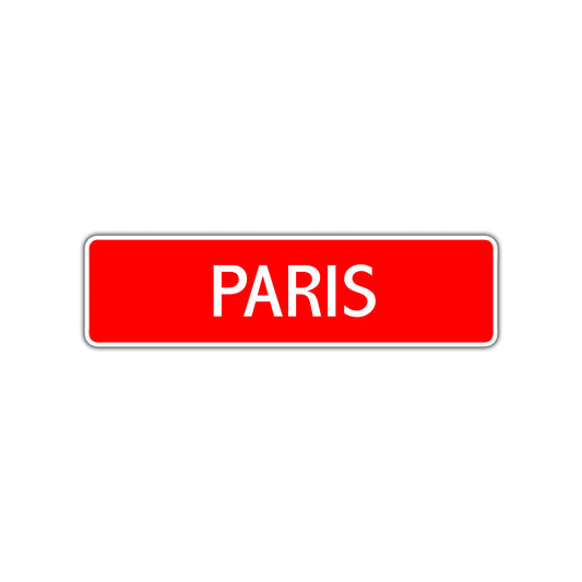 Paris Street Sign Children Name Room Plate