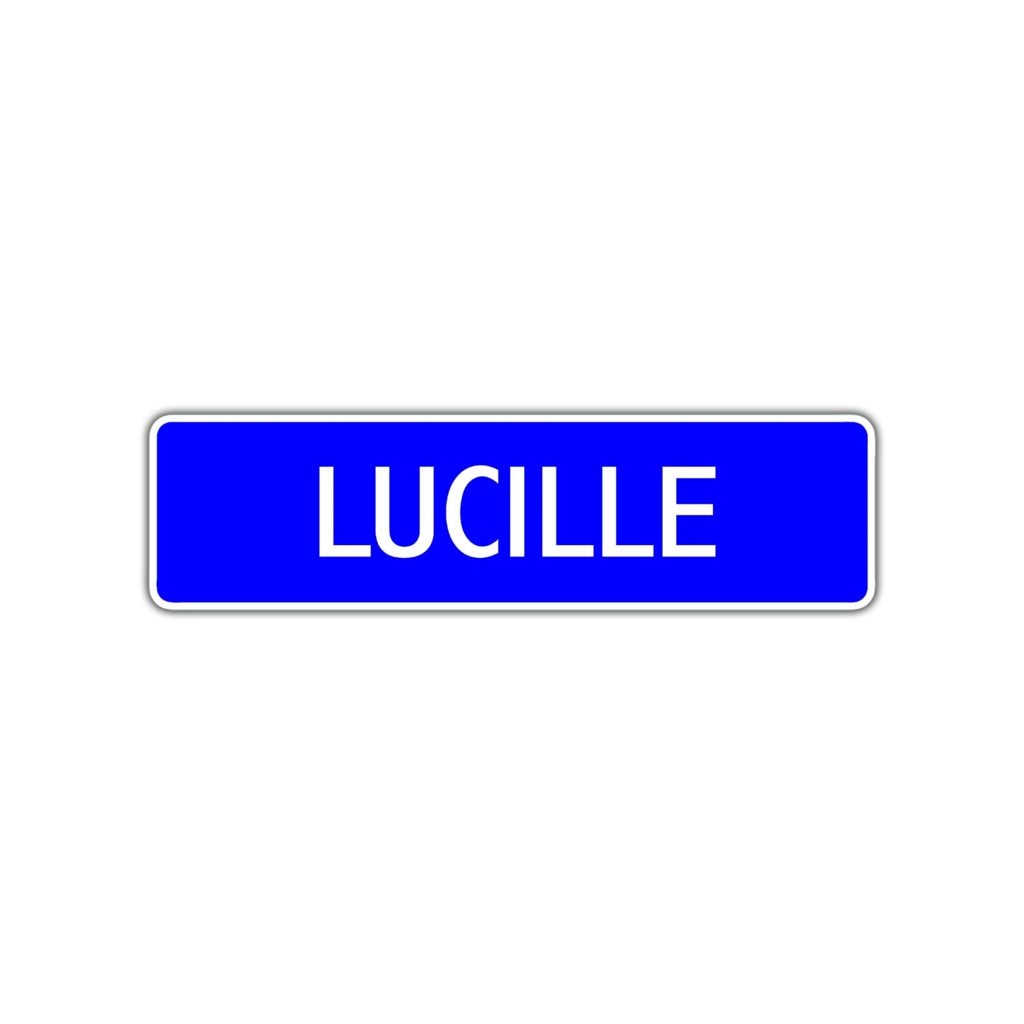 Lucille Street Sign Children Name Room Plate