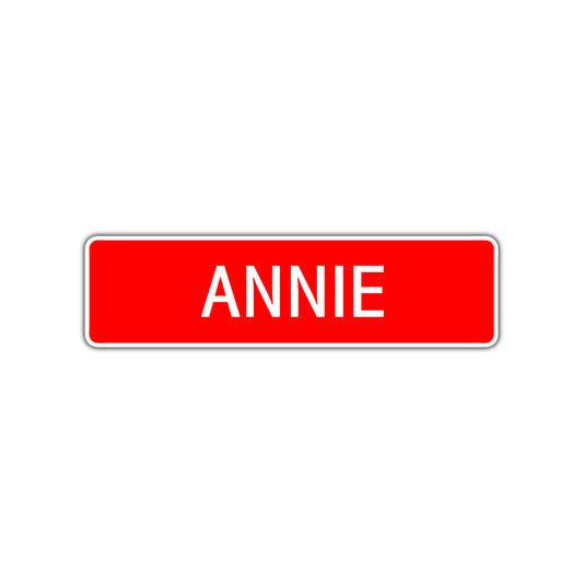 Annie Street Sign Children Name Room Plate