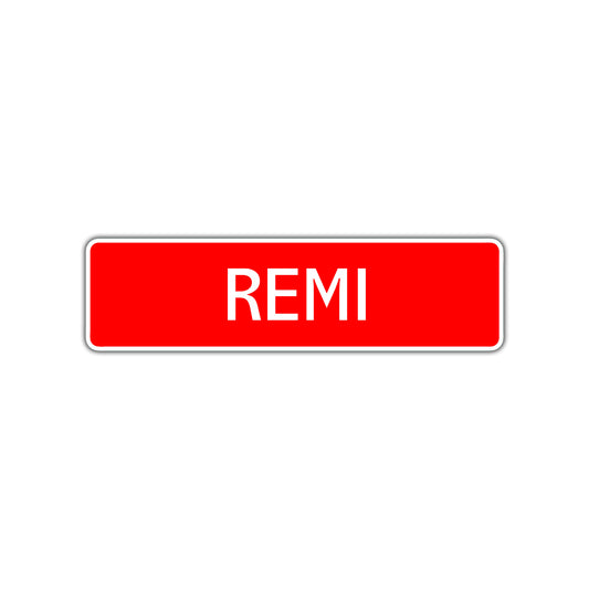Remi Street Sign Children Name Room Plate