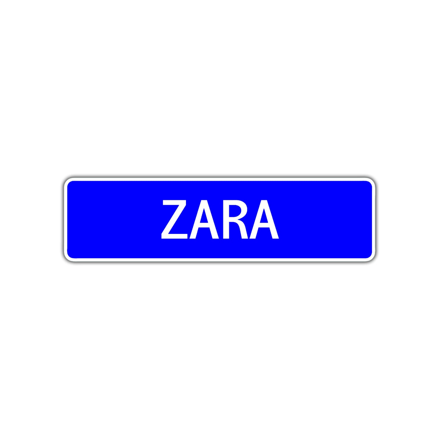 Zara Street Sign Children Name Room Plate