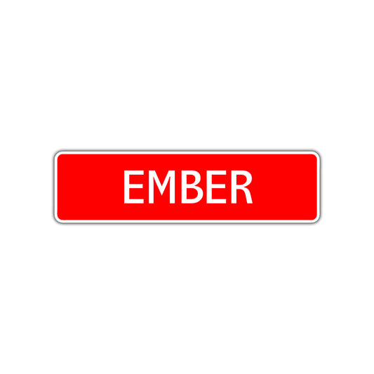 Ember Street Sign Children Name Room Plate