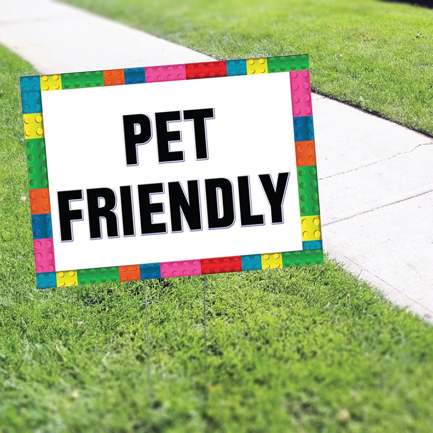 Pet Friendly Coroplast Printed Yard Sign