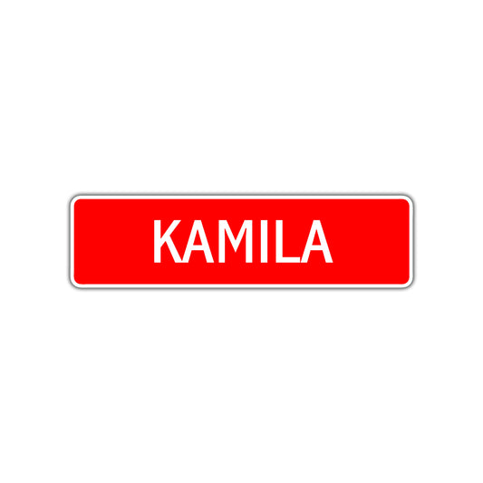 Kamila Street Sign Children Name Room Plate