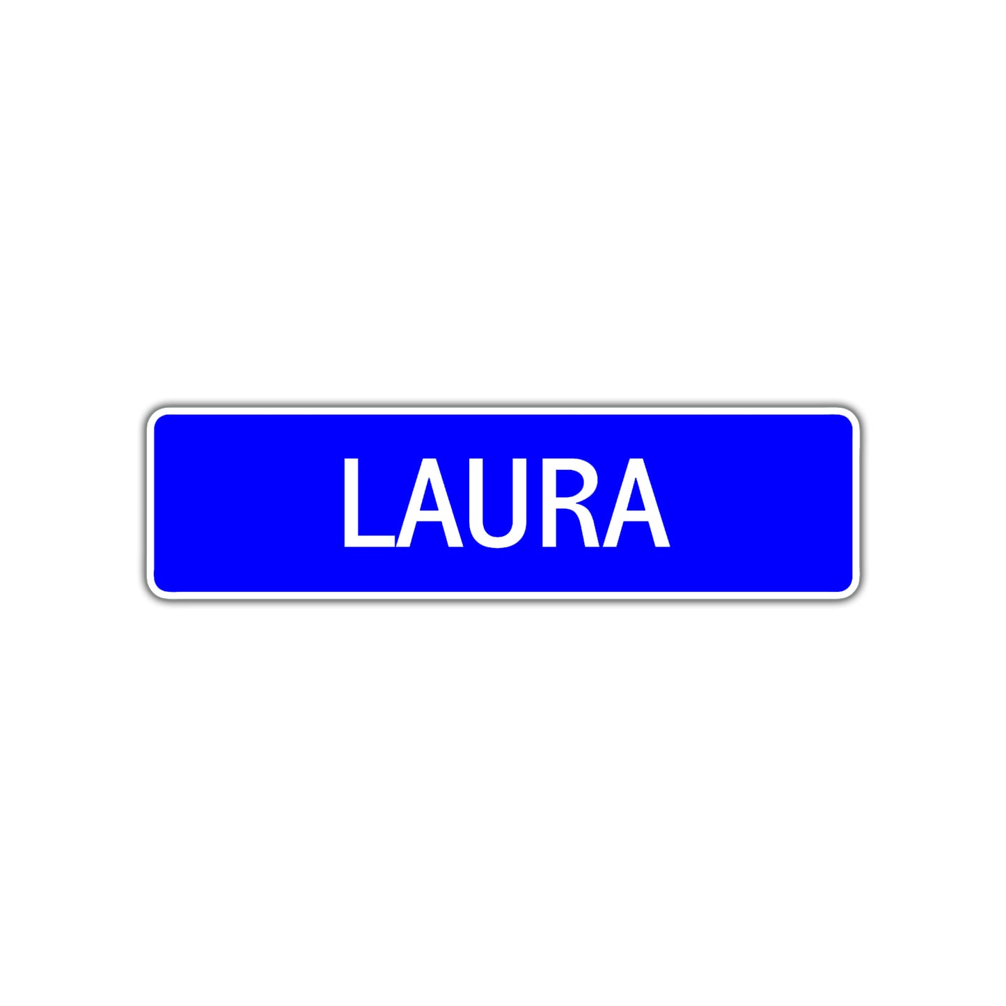 Laura Street Sign Children Name Room Plate