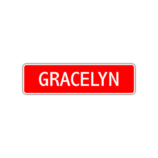 Gracelyn Street Sign Children Name Room Plate