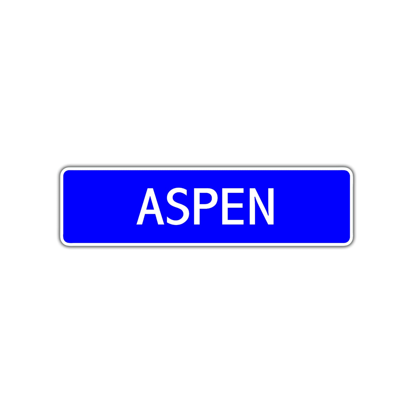 Aspen Street Sign Children Name Room Plate
