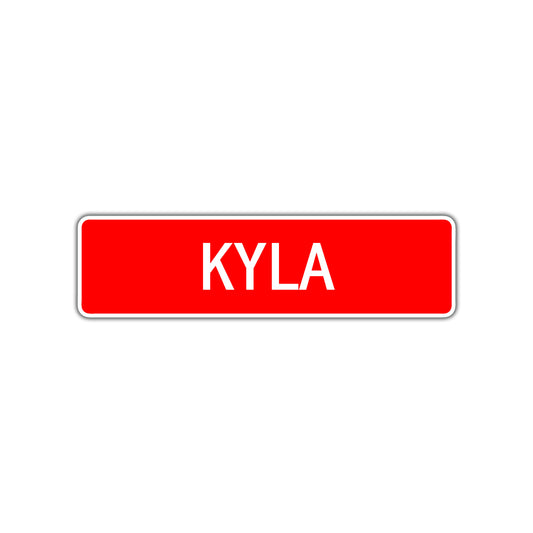 Kyla Street Sign Children Name Room Plate