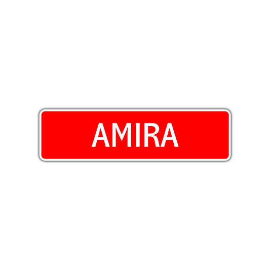 Amira Street Sign Children Name Room Plate