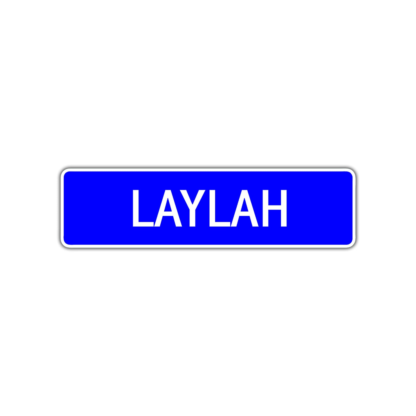 Laylah Street Sign Children Name Room Plate