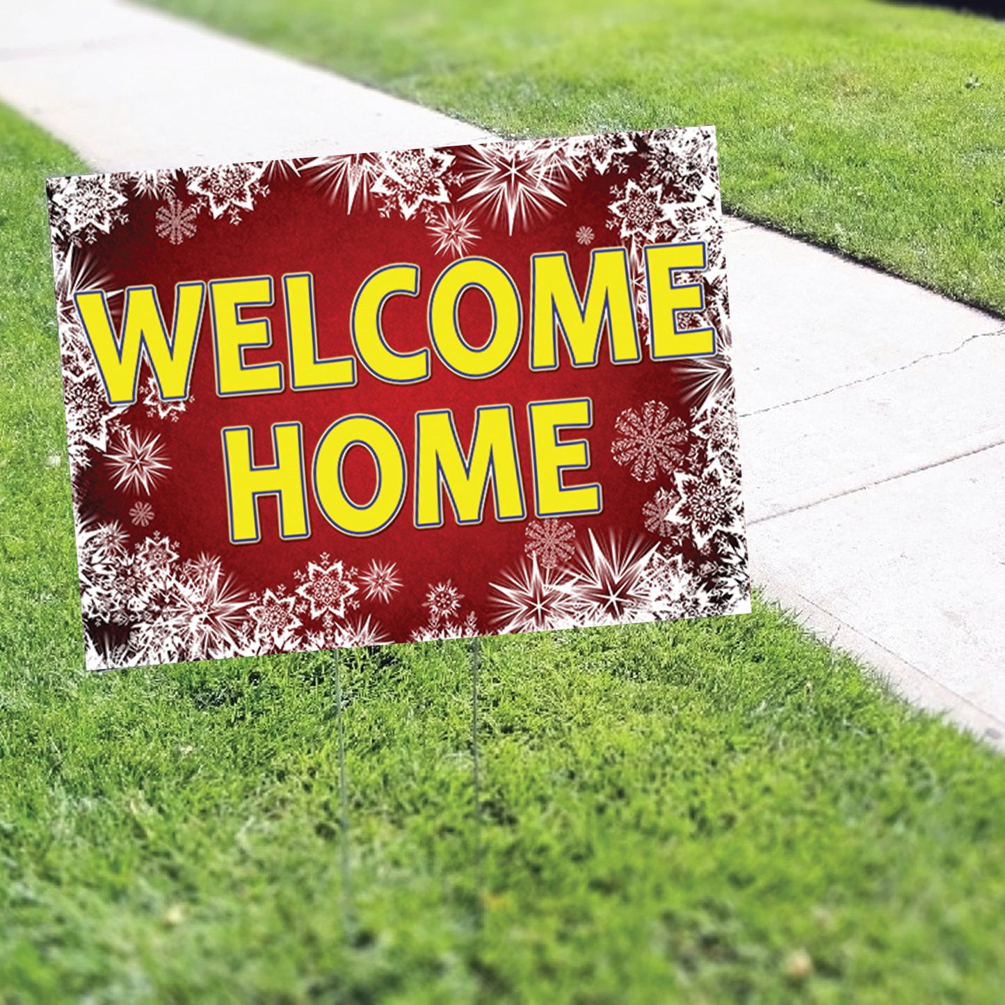 Welcome Home Christmas Coroplast Printed Yard Sign
