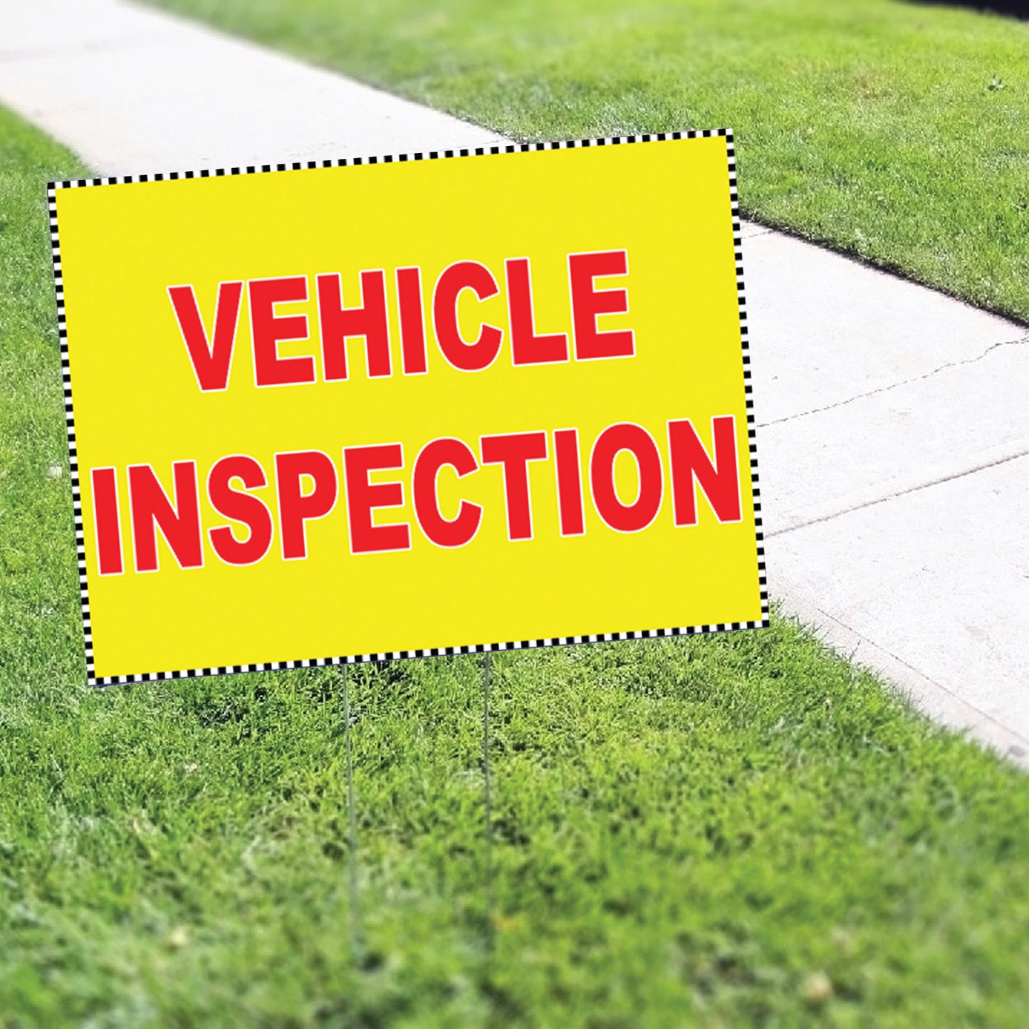 Vehicles Inspection Coroplast Yard Sign