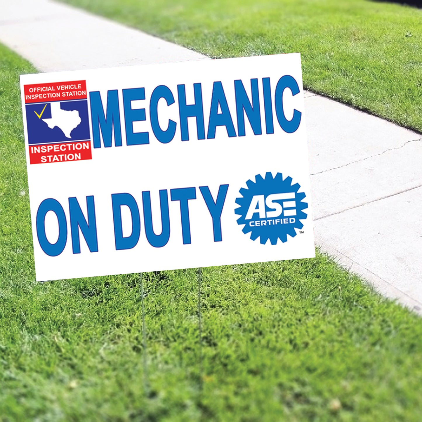 Mechanic On Duty Coroplast Yard Sign