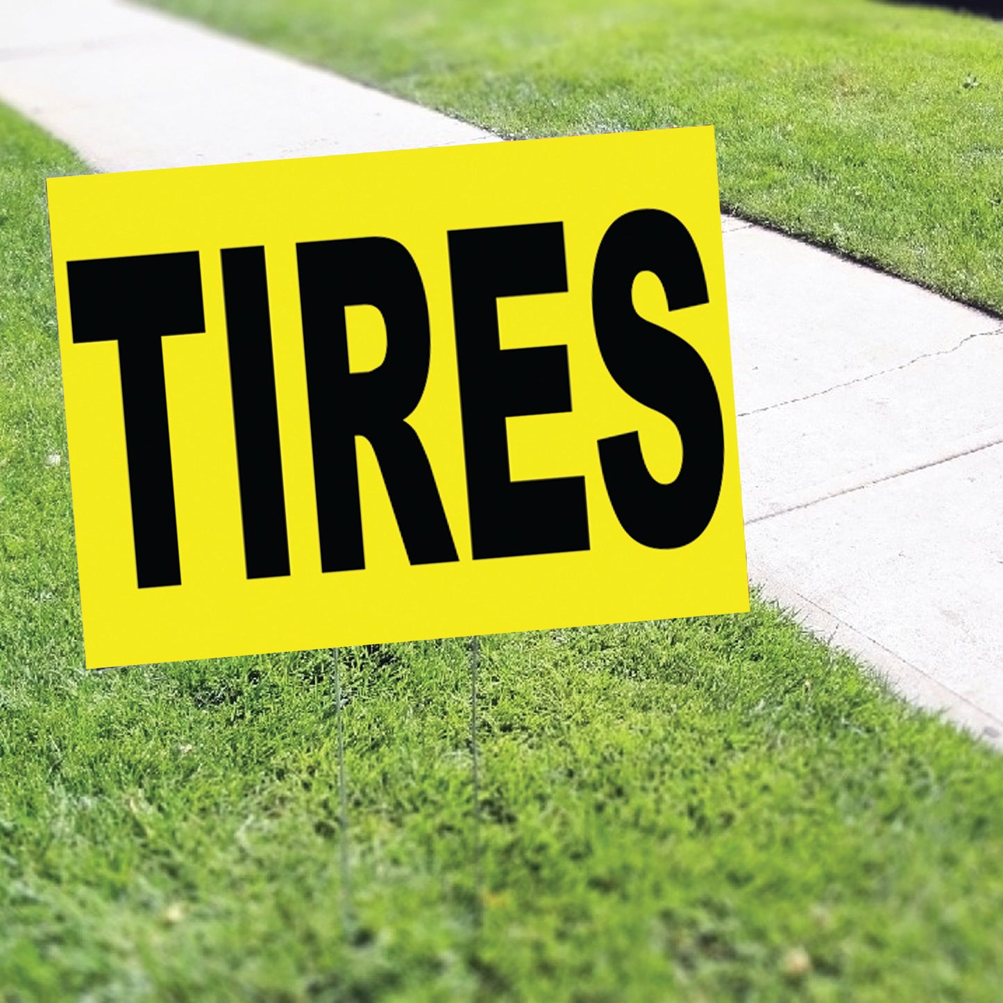 Tires Coroplast Yard Sign