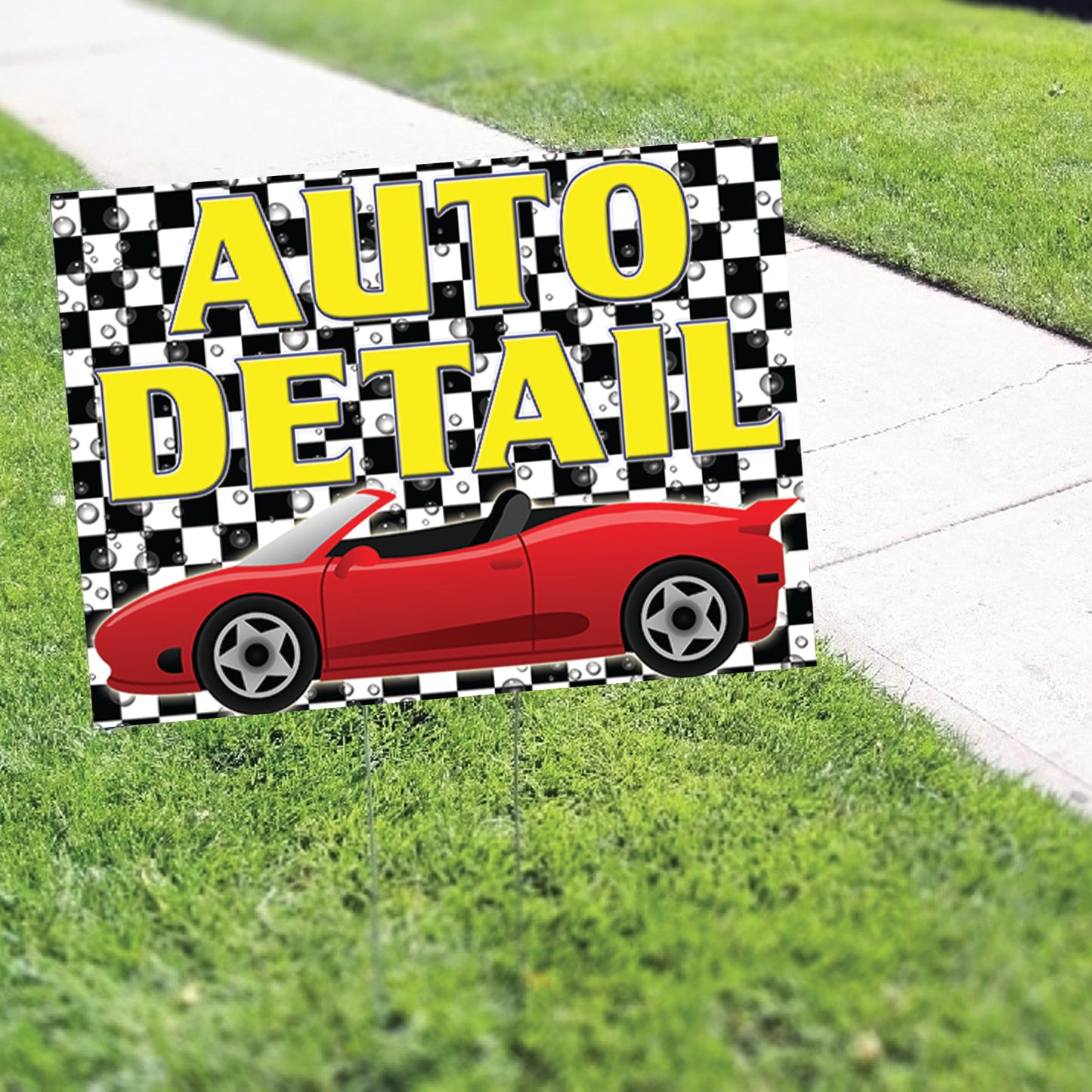 Auto Detail Coroplast Yard Sign