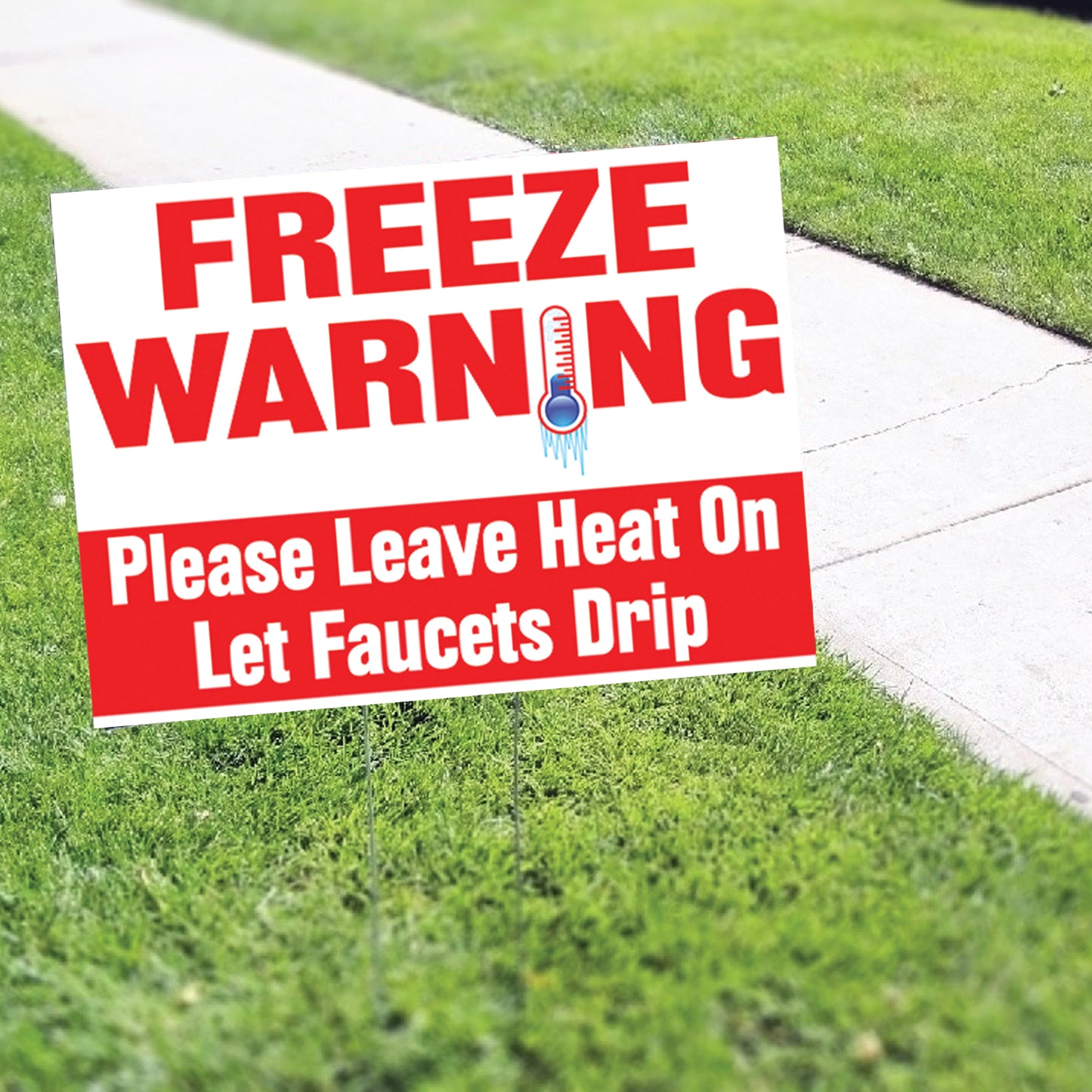 Freeze Warning Coroplast Yard Sign