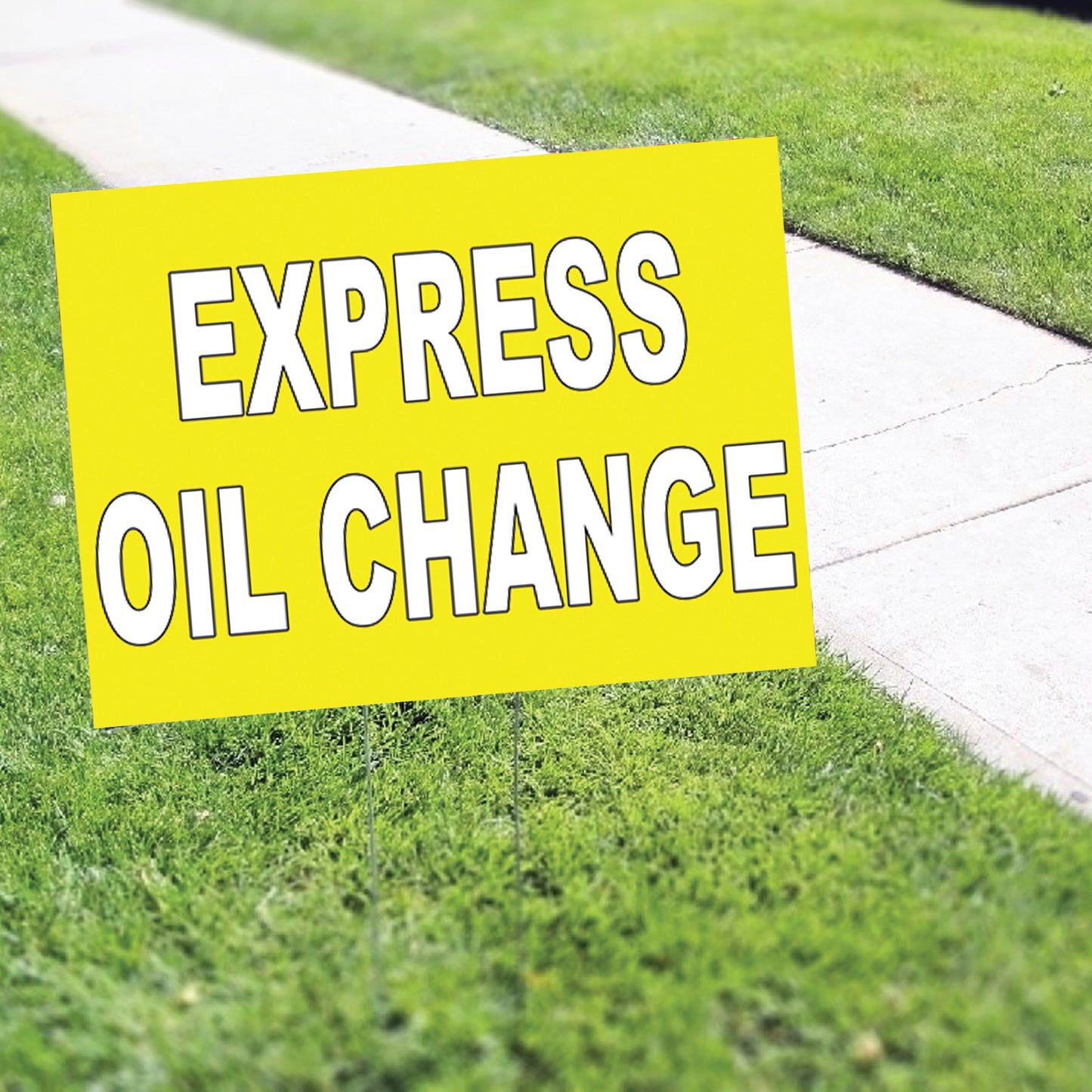 Express Oil Change Coroplast Yard Sign