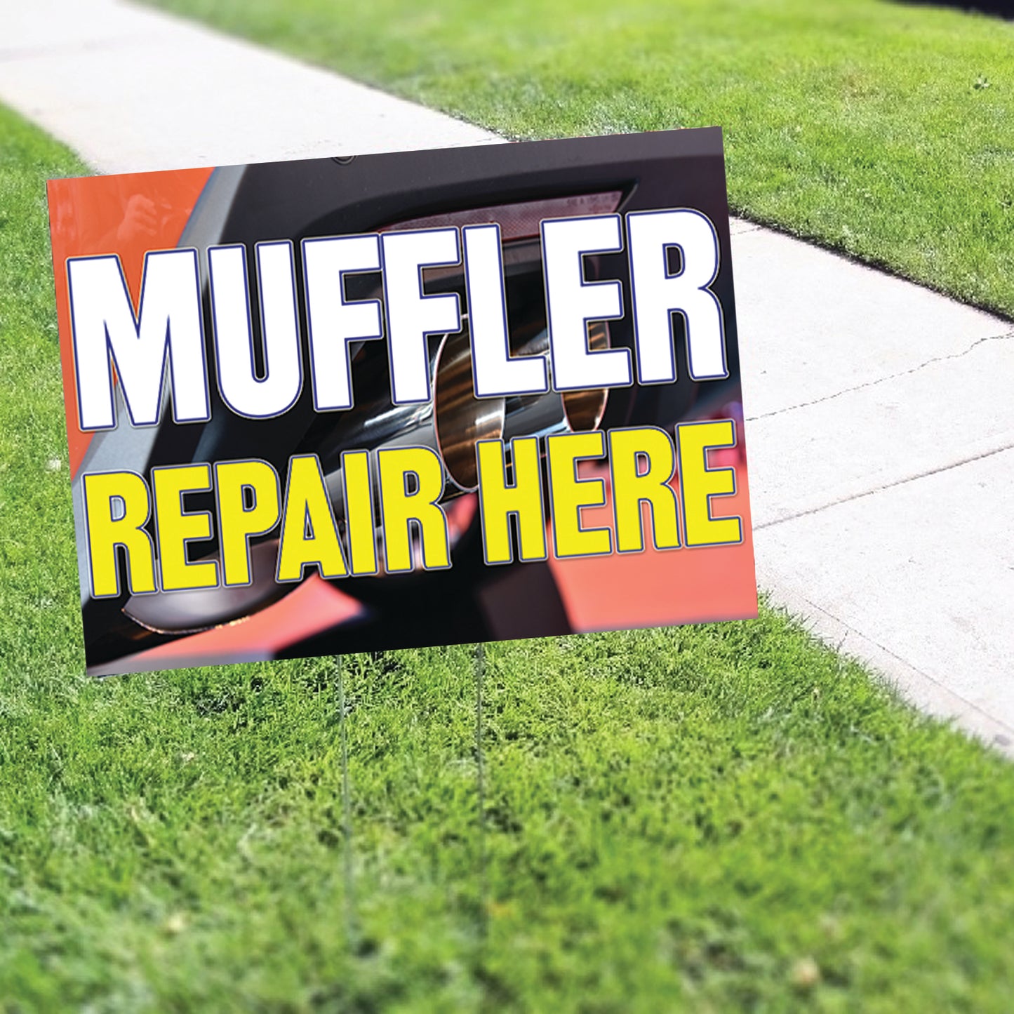 Muffler Repair Here Coroplast Yard Sign
