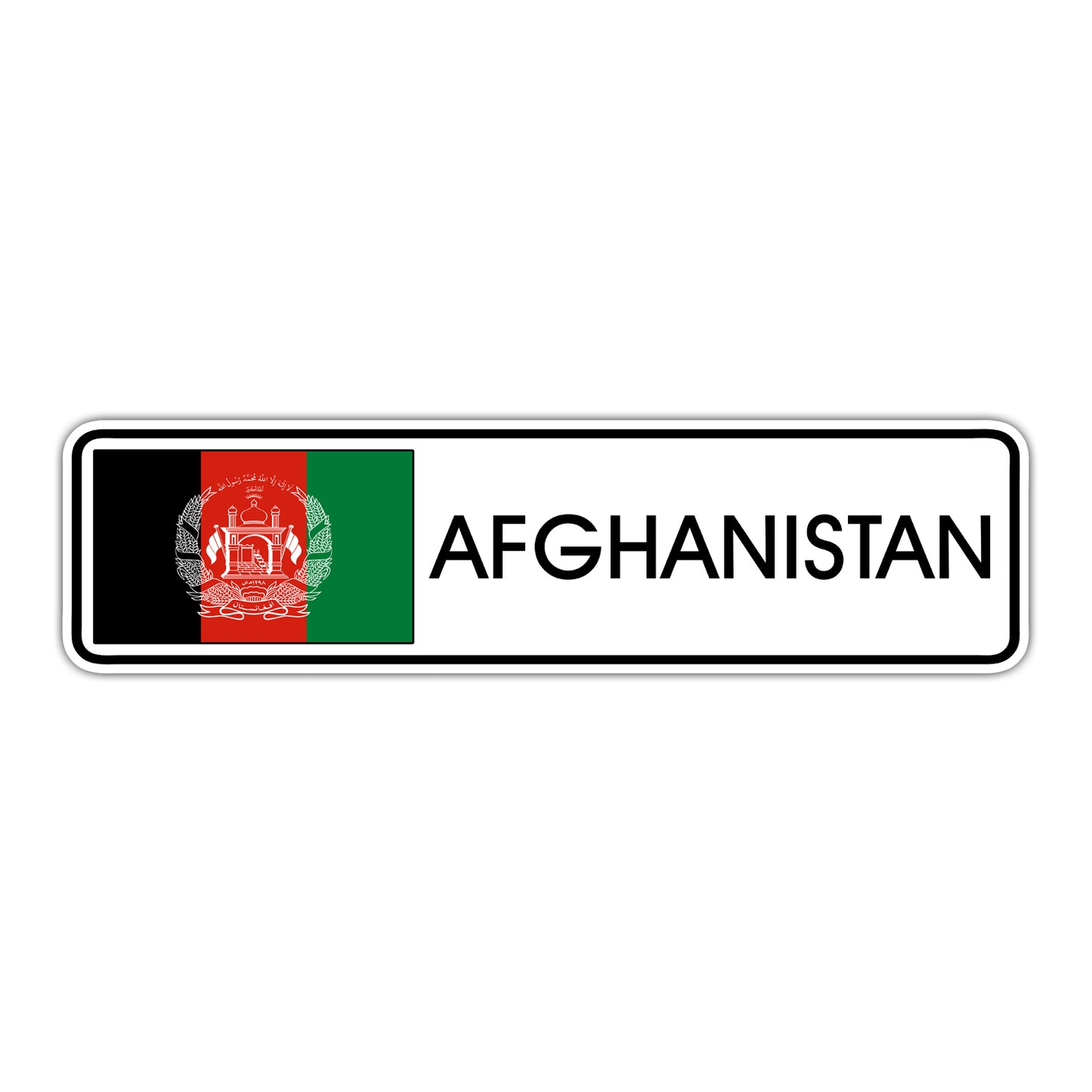 Afghanistan Country Flag Aluminum Meta Sign